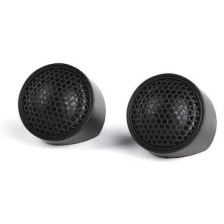 Pride dome tweeter pair shown in angled mounting cups