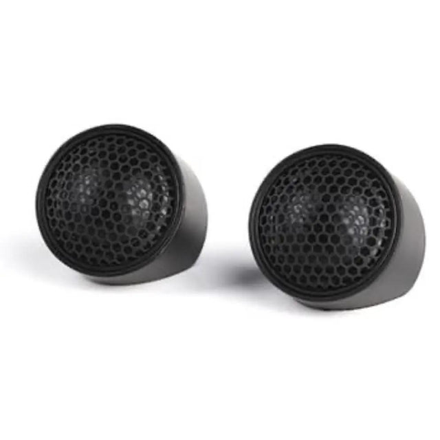 Pride dome tweeter pair shown in angled mounting cups