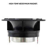 Pride horn tweeter side-view graphic highlighting its high-temperature neodymium magnet