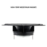 Pride horn tweeter side-view graphic highlighting its high-temperature neodymium magnet