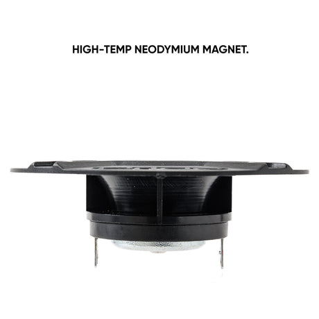 Pride horn tweeter side-view graphic highlighting its high-temperature neodymium magnet
