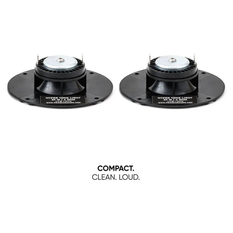 Pride Hyper Tone Light tweeter pair, rear views highlighting the compact design