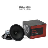 Pride Ruby Air 6.5 v2 speaker pair beside the labeled retail box