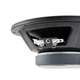 Pride speaker close-up showing the terminal tabs, basket and magnet