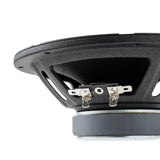 Close-up of speaker connection terminals, basket and magnet