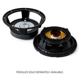 Separated Pride Solo 200 speaker cone module and basket, with text noting modules are sold separately