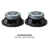 Rear view of Pride Solo 300 8 speakers, highlighting the aluminum baskets