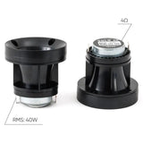 Pride Solo 40 horn tweeter graphic showing 40 W RMS and 4-ohm impedance