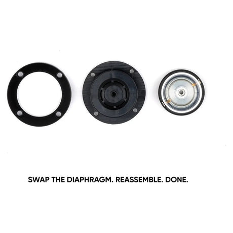 Pride Solo 40 tweeter disassembled to show diaphragm replacement before reassembly