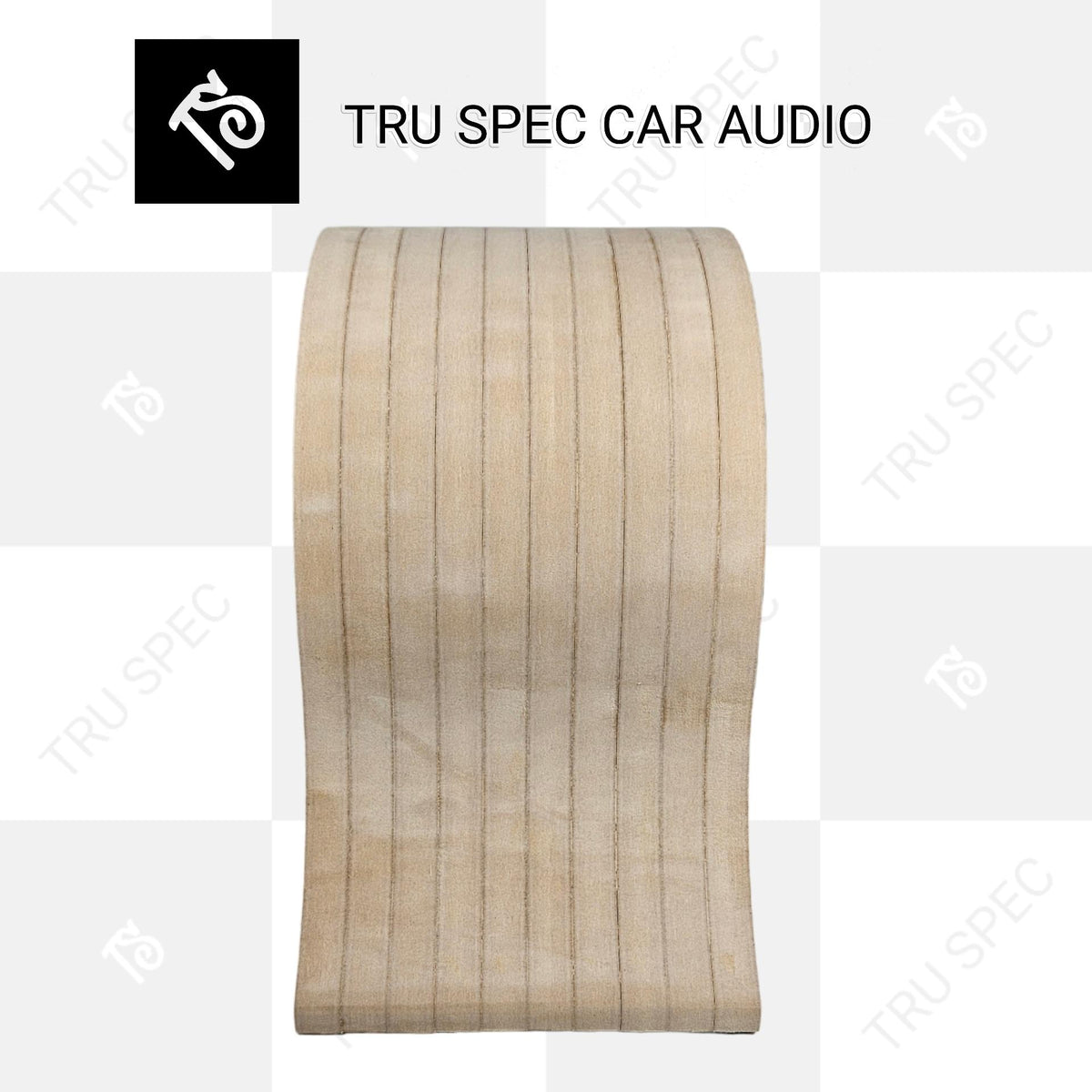 Side profile of a TRU SPEC Stack Fab enclosure showing its curved layered construction
