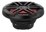 Rockford Fosgate M1D2-8B black 8-inch dual-2-ohm marine subwoofer, angled view