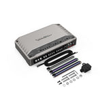 Rockford Fosgate M2-750X5 amplifier with included cables and mounting hardware