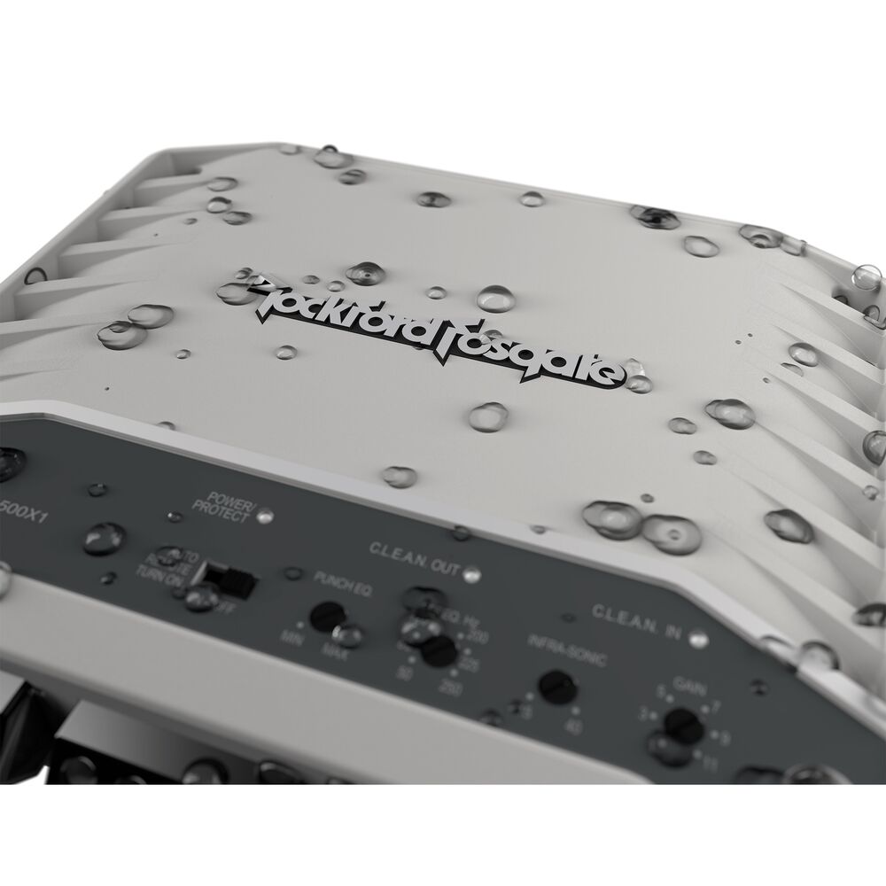 Rockford Fosgate M2-750X5 water-resistance detail view