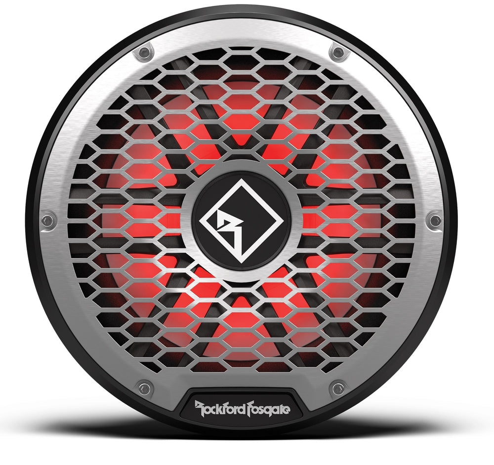 Rockford Fosgate M2D2-10IB-G2 stainless-steel grille view