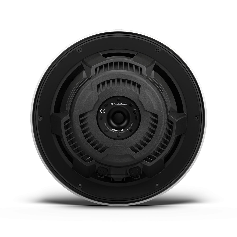 Rockford Fosgate M2D2-10I-G2 rear view with model label