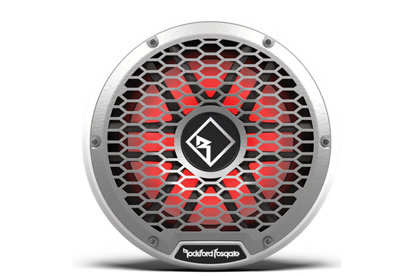 Rockford Fosgate M2D4-10I-G2 stainless-steel grille front view