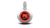 Rockford Fosgate M2WL-8 illuminated rear view, alternate logo orientation