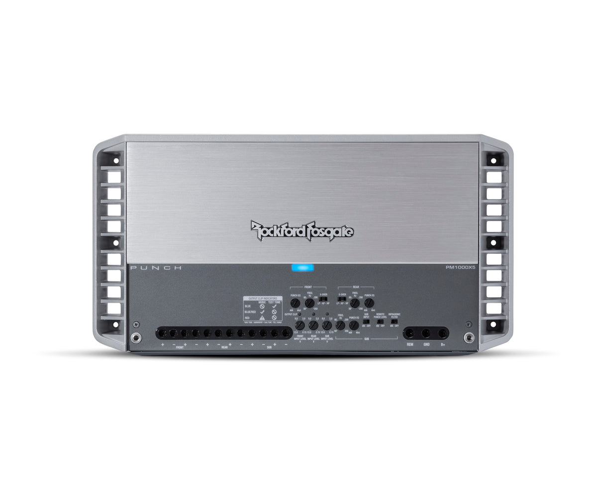 Rockford Fosgate PM1000X5 controls exposed