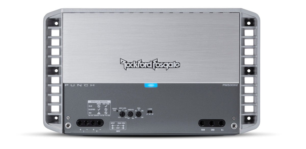 Rockford Fosgate PM500X2 controls exposed
