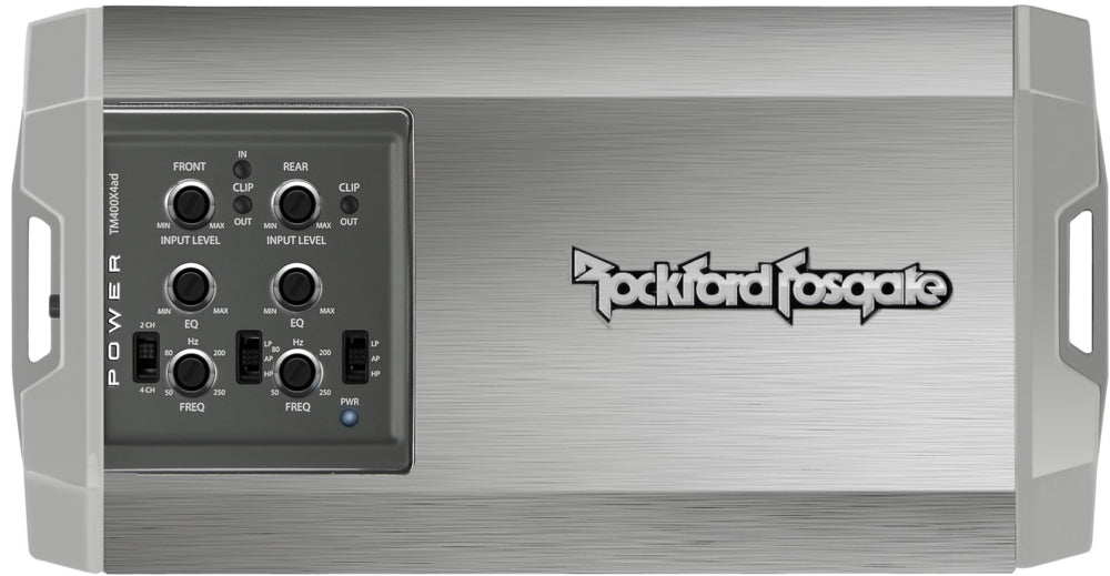 Rockford Fosgate TM400X4ad top control-panel view