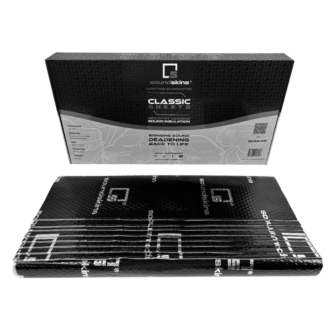SoundSkins Classic Black Sound Deadening Sheets, 38.75 sq ft - product image