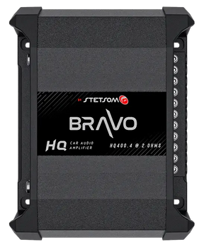 Stetsom Bravo HQ 400.4 Multichannel Car Audio Digital Amplifier - 2 Ohms Stable 4 Channel - Trinity Car Audio