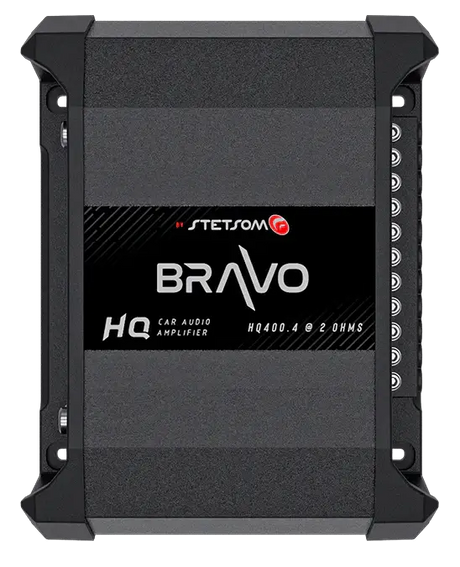 Stetsom Bravo HQ 400.4 Multichannel Car Audio Digital Amplifier - 2 Ohms Stable 4 Channel - Trinity Car Audio