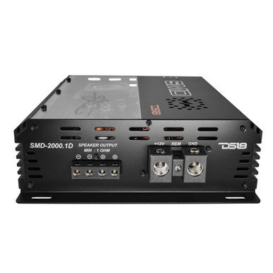 Steve Meade Designs SMD-2000.1D amplifier, left-side view