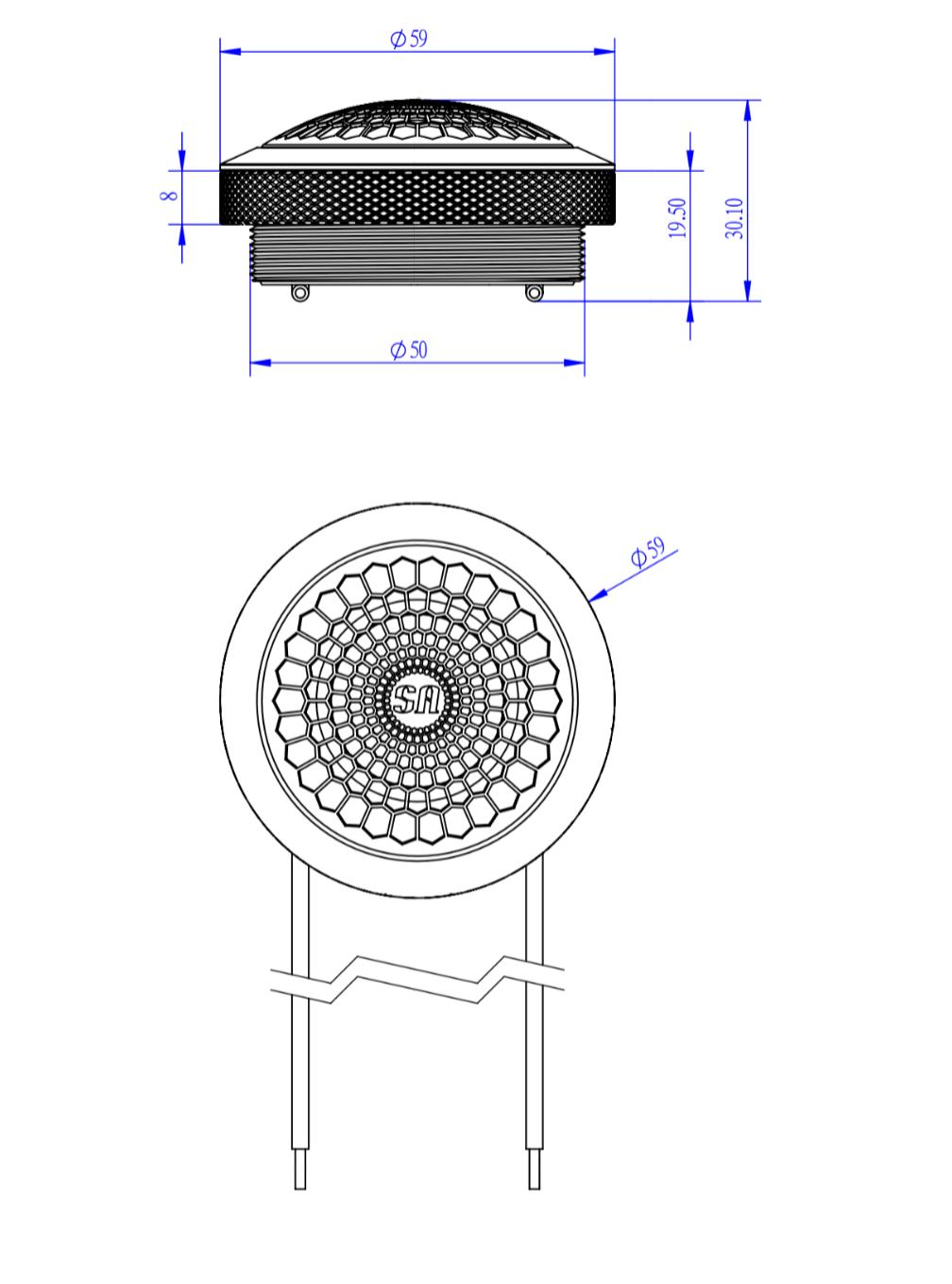 Sundown Audio SA-1T 1" Silk Dome Car Tweeters (Pair) manufacturer image 7