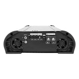 Timpano TPT-8000 control panel with RCA inputs, level, high-pass and low-pass filters, bass boost controls and speaker terminals