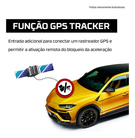 Tury graphic explaining an additional GPS-tracker input for remotely activating the acceleration lock
