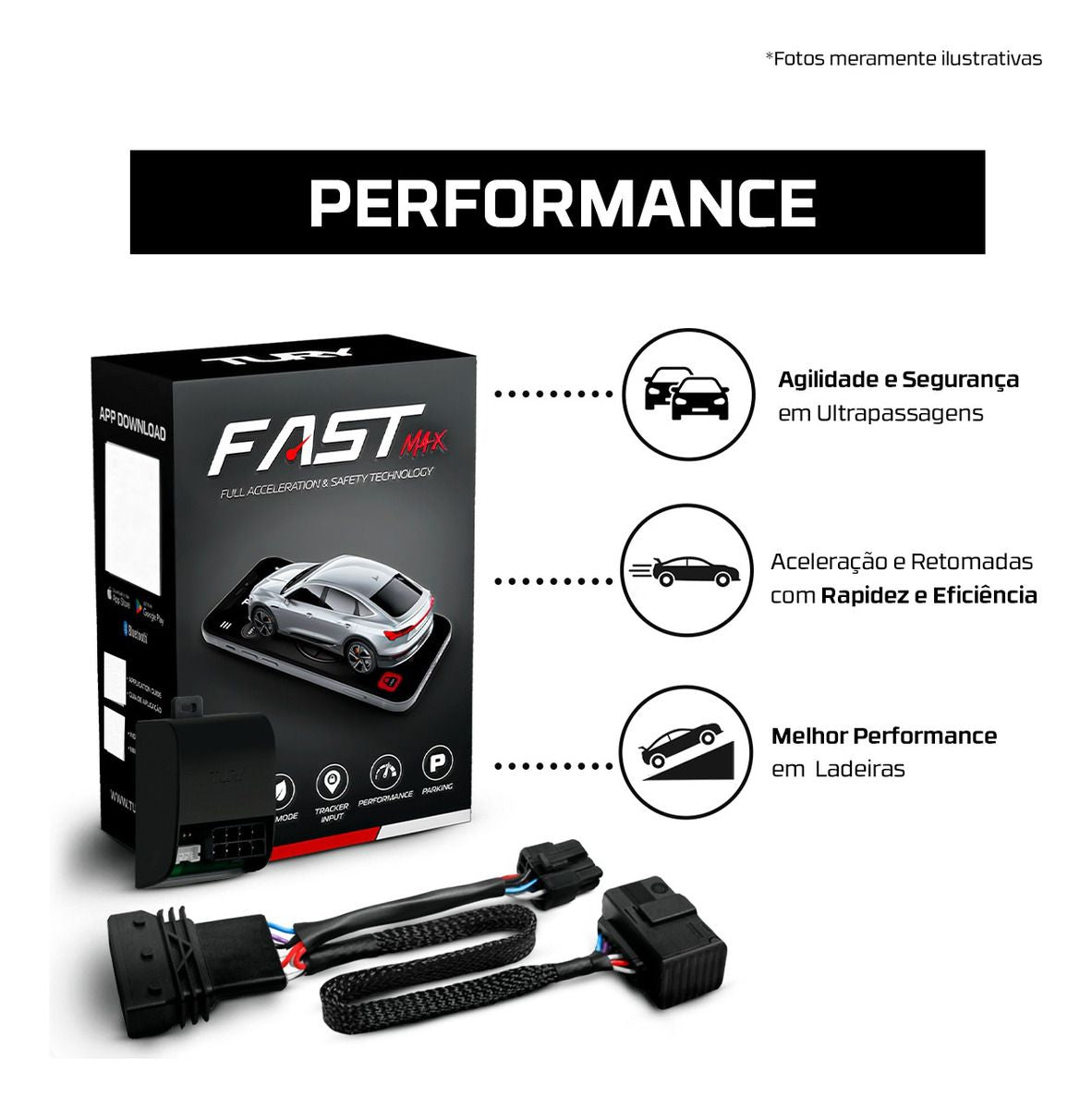 Tury graphic promoting quicker acceleration, overtaking response and improved performance on hills