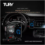 Tury performance graphic advertising four acceleration maps with adjustable response levels