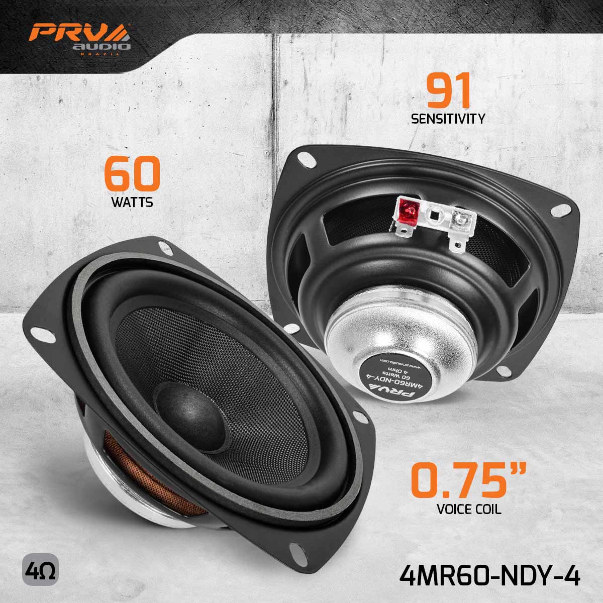 PRV Audio 4MR60-NDY-4 4MR60-NDY-4 Specs Infographic