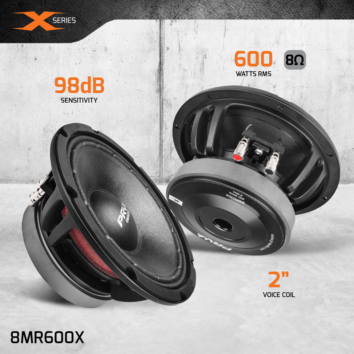 PRV Audio 8MR600X 8MR600X - Specs Infographic