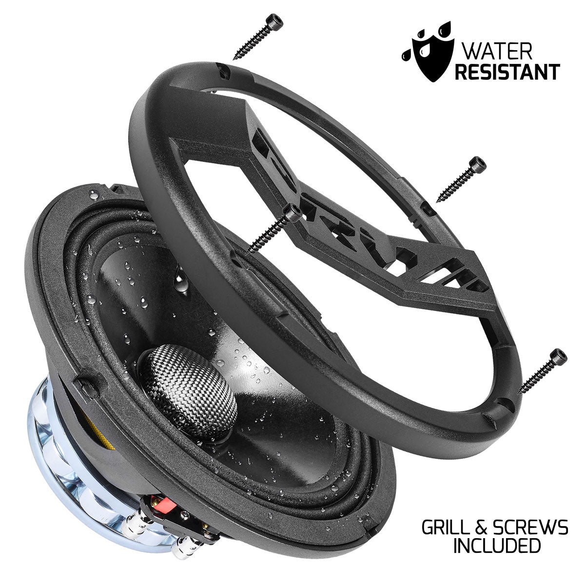 PRV Audio MT8MR600-NDY-4 MT8MR600-NDY-4 - Angled Top View + Grill & Screws.psd