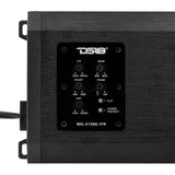 DS18 NXL-X1500.1FR amplifier control panel with low-pass, high-pass, sensitivity, boost and phase controls and status lights