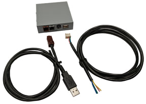 Audio interface module with USB and wiring cables