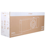 VIBE subwoofer enclosure box with a line drawing and printed 10-inch, dual-2-ohm and 900W markings