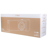 VIBE Black Air subwoofer enclosure box with a line drawing and printed power and size markings
