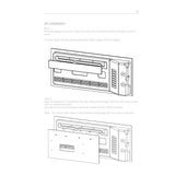 Wrangler JK installation drawings showing tailgate trim removal and alignment of a drilling template