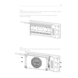 Installation guide showing speaker-wire routing, protective foam placement and bolting the enclosure to tailgate brackets