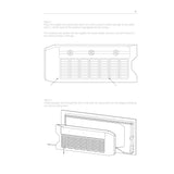 VIBE enclosure installation diagrams marking two tailgate trim holes and the speaker-wire route through the panel