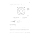 VIBE component-speaker wiring diagram connecting the factory input to a crossover and its MID and TW outputs