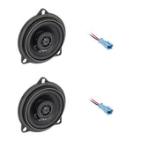 Two VIBE coaxial speakers with blue wiring connectors