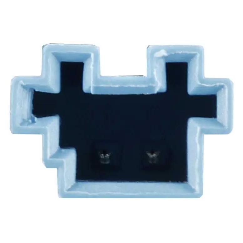 VIBE speaker connector close-up showing a light-blue socket housing and two contacts