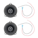 VIBE coaxial speaker pair with red and black adapter leads and blue connectors
