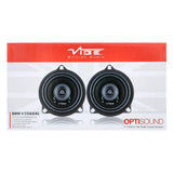 VIBE OPTISOUND BMW coaxial speaker packaging front with illustrations of two speakers