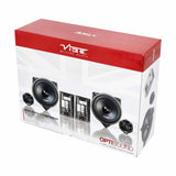 VIBE Mercedes component-speaker retail box with speakers, tweeters and crossover illustrations