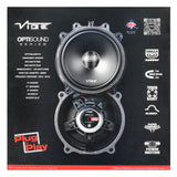 VIBE OPTISOUND woofer specifications graphic: 200W RMS, 600W peak, 38 mm voice coil and 55 Hz–3 kHz response